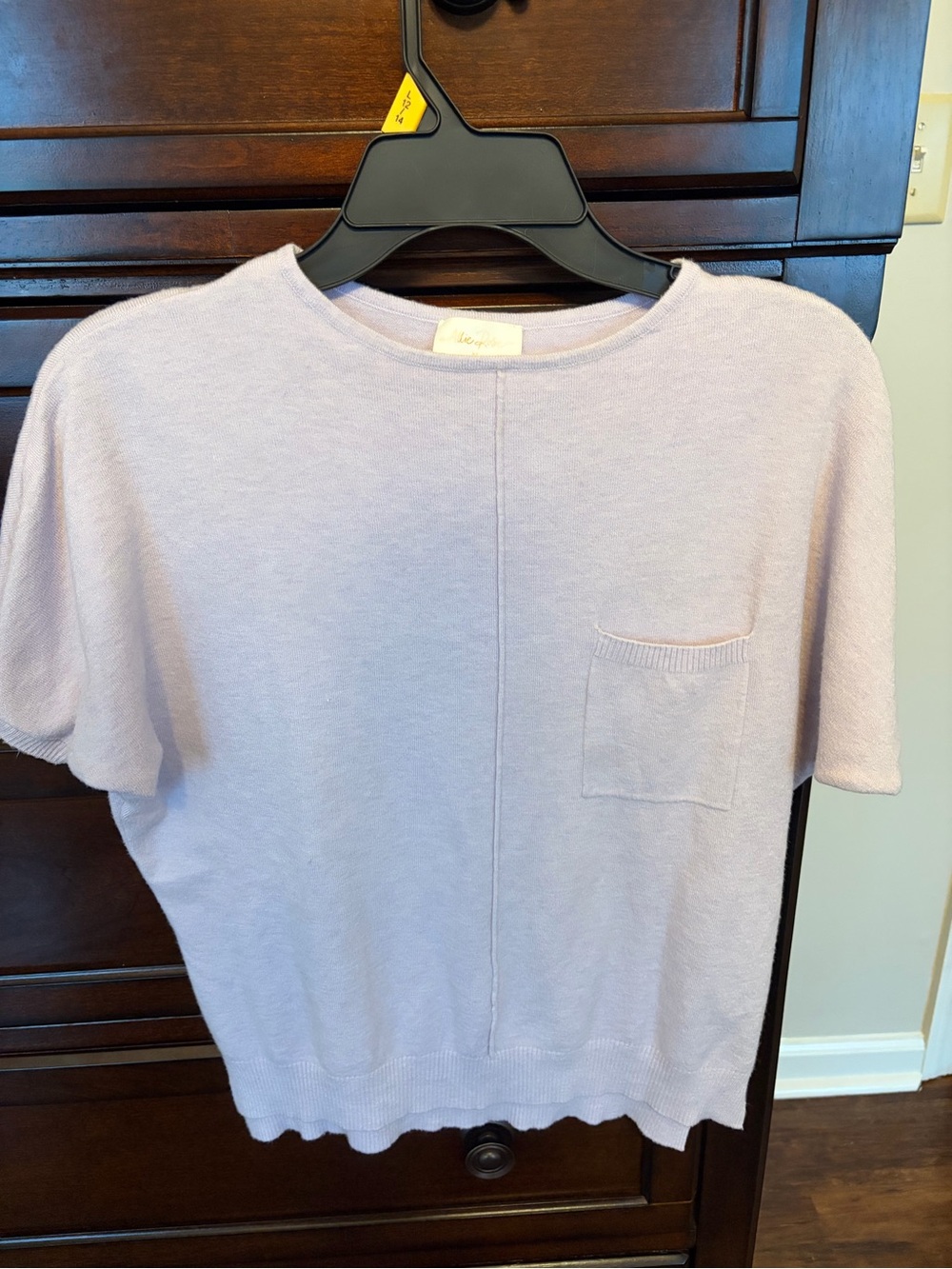 Light Purple Short-Sleeve Knit Top - Unbranded
